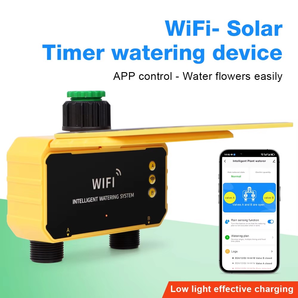 Smart Garden Lock - 1/2 Outlets WIFI Solar Irrigation Timing