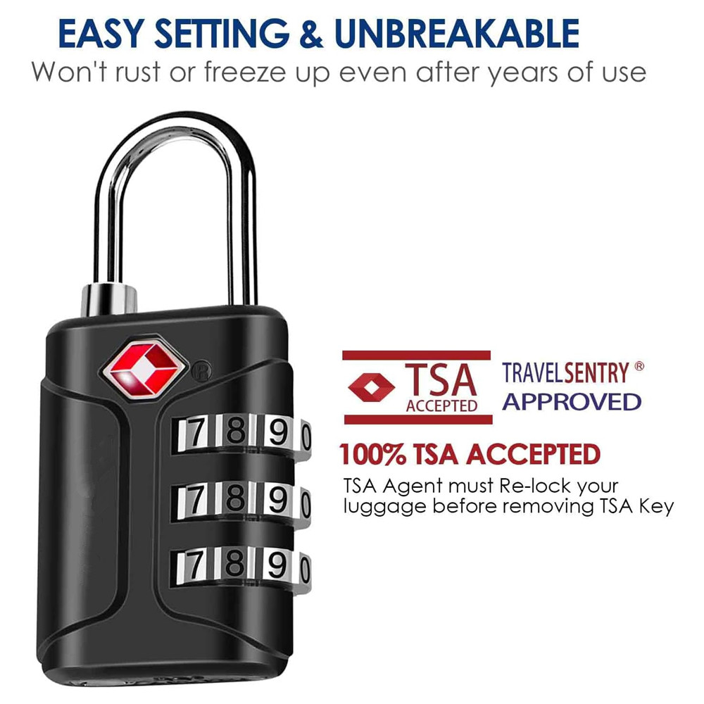 Smart Garden Gate Lock - TSA Approved Luggage Locks, Combination Travel