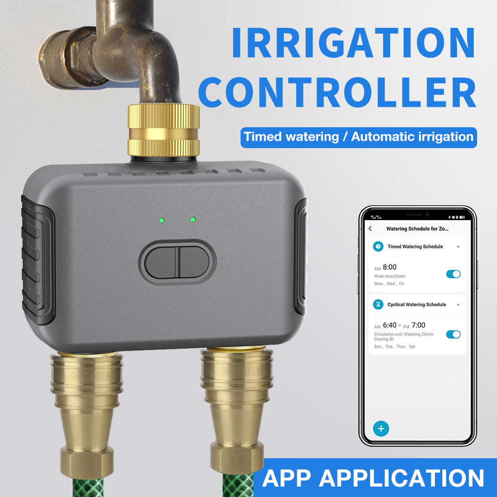 Smart Garden Lock - Tuya 2 Zone Watering Timer Garden