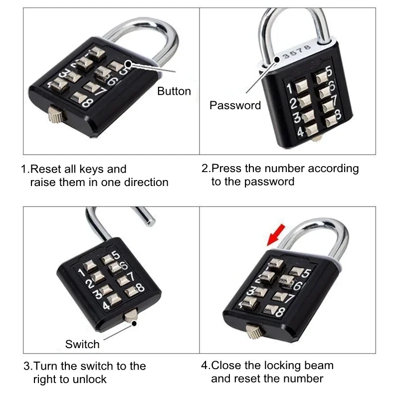 8 Digits Password Code Outdoor - огляд і ціна Smart Garden Gate Lock