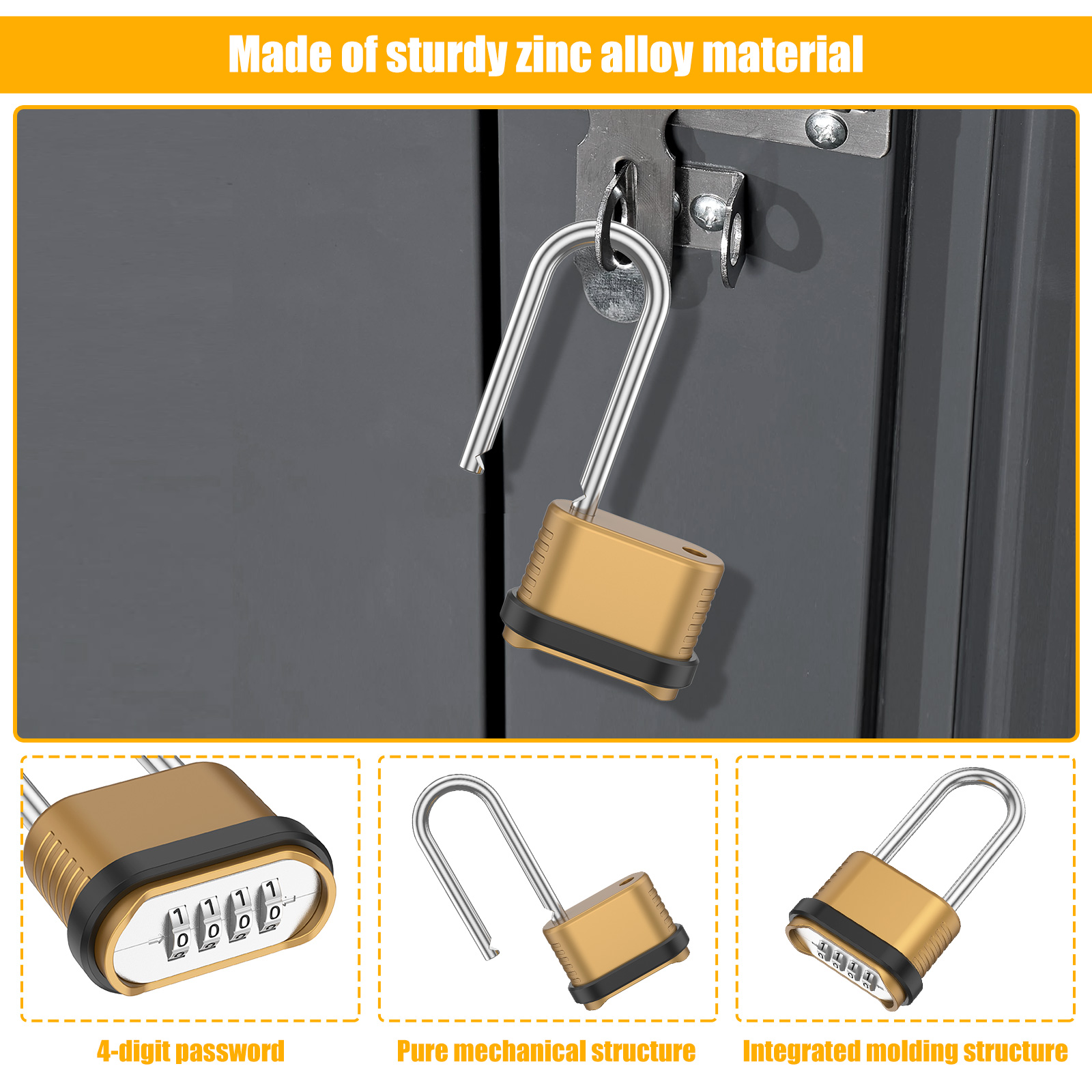 Combination Padlock 4 Digit Lo - огляд і ціна Smart Garden Gate Lock