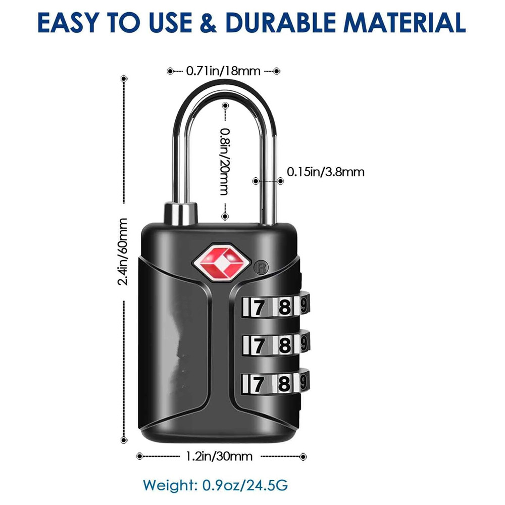TSA Approved Luggage Locks, Co - огляд і ціна Smart Garden Gate Lock