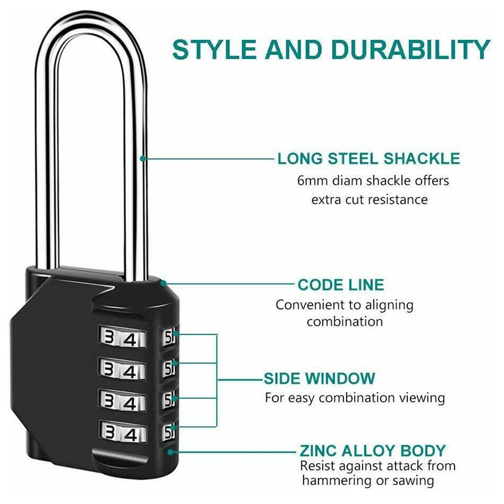 4 Digit Long Shackle Combinati - огляд і ціна Smart Garden Gate Lock