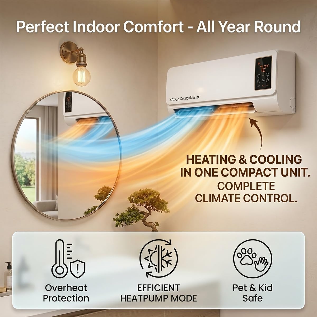 1800W Wall Mounted Air Conditi - огляд і ціна Smart Garden Offices